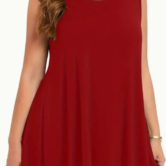 ComfortFit Plus Size 3XL (18W) Tunic Top color Burgundy - Picture 3 of 5